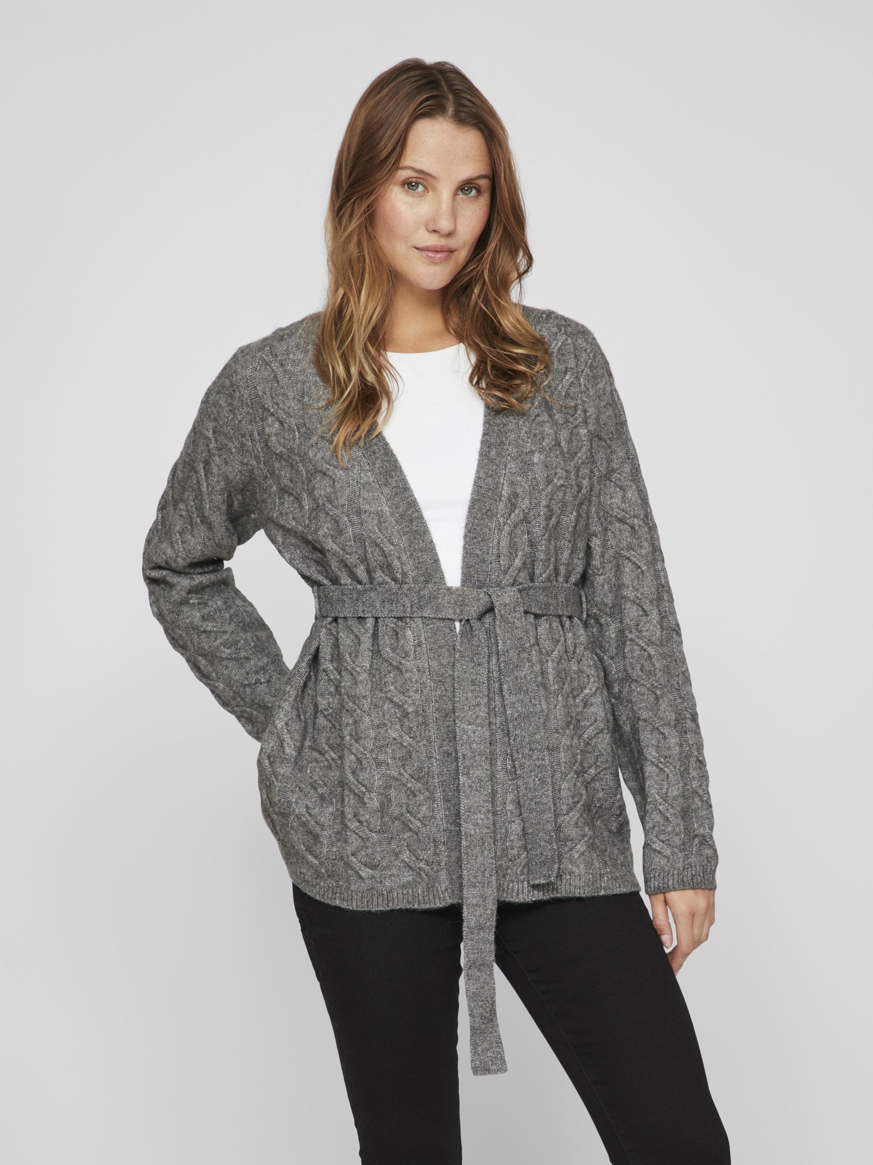 Grey hotsell belted cardigan