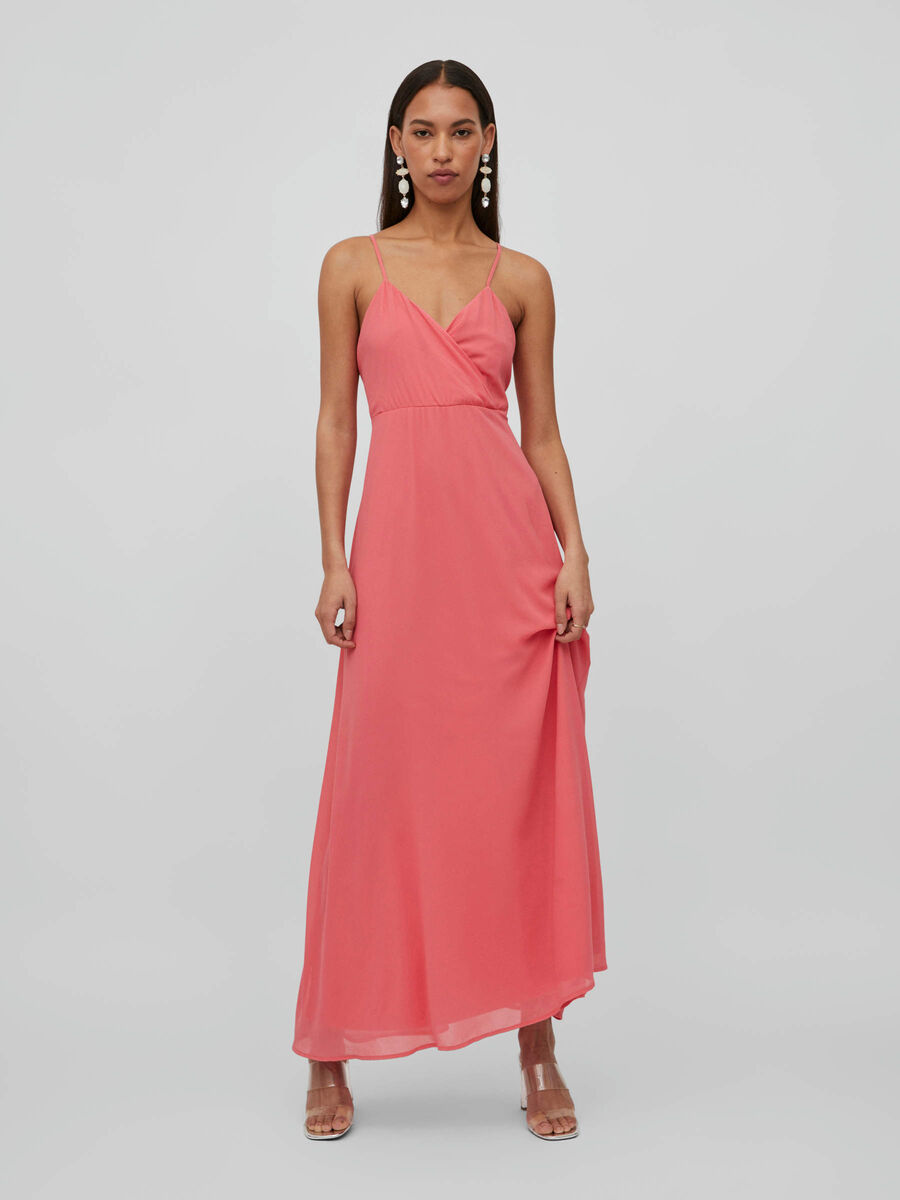 Vila STRAP MAXI DRESS, Sun Kissed Coral, highres - 14084469_SunKissedCoral_003.jpg