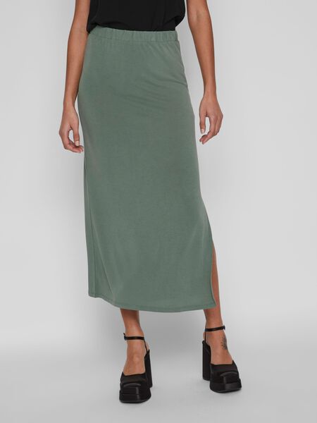 Vila HIGH WAISTED MAXI SKIRT, Duck Green, highres - 14074855_DuckGreen_003.jpg