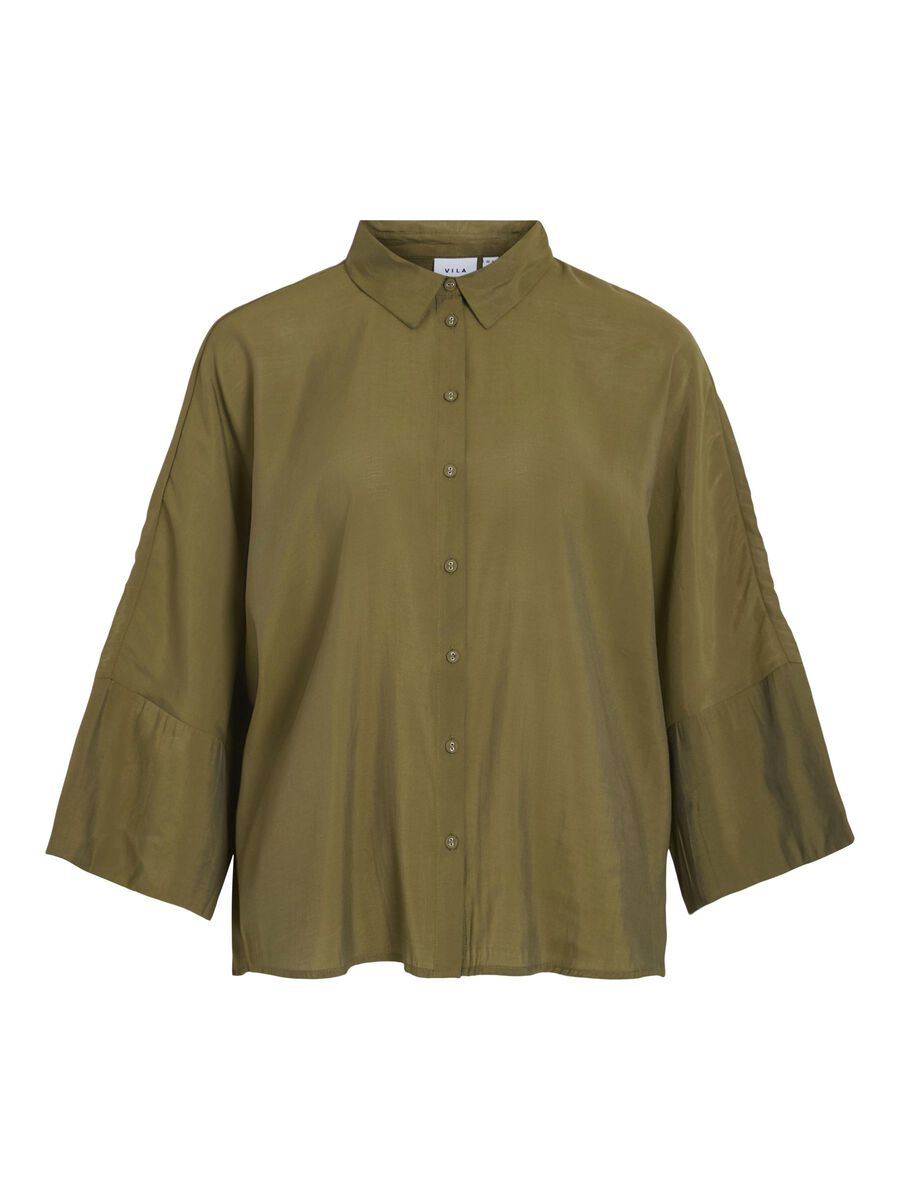 VILA 3/4 SLEEVED SHIRT, Capulet Olive, highres - 14104513_CapuletOlive_001.jpg