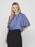 VILA HIGH NECK SHORT SLEEVED TOP, Bijou Blue, highres - 14103210_BijouBlue_003.jpg