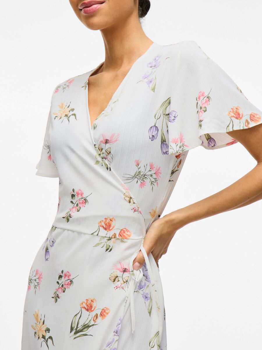 Carousel image - VILOVIE KURZ&Auml;RMELIGES KLEID MIT V-AUSSCHNITT, Snow White | 3