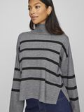 VILA HIGH NECK KNITTED PULLOVER, Medium Grey Melange, highres - 14103680_MediumGreyMelange_1160156_006.jpg