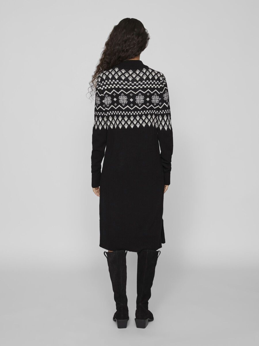 Vila CHRISTMAS KNITTED DRESS, Black, highres - 14092445_Black_1124773_004.jpg