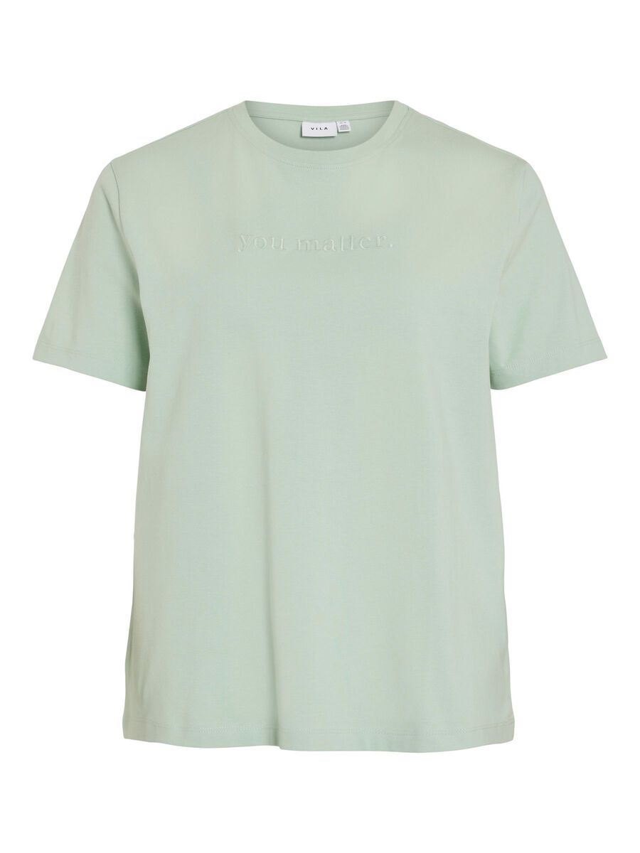 VILA VINORA ROUND NECK T-SHIRT, Silt Green, highres - 14103448_SiltGreen_1201901_001.jpg