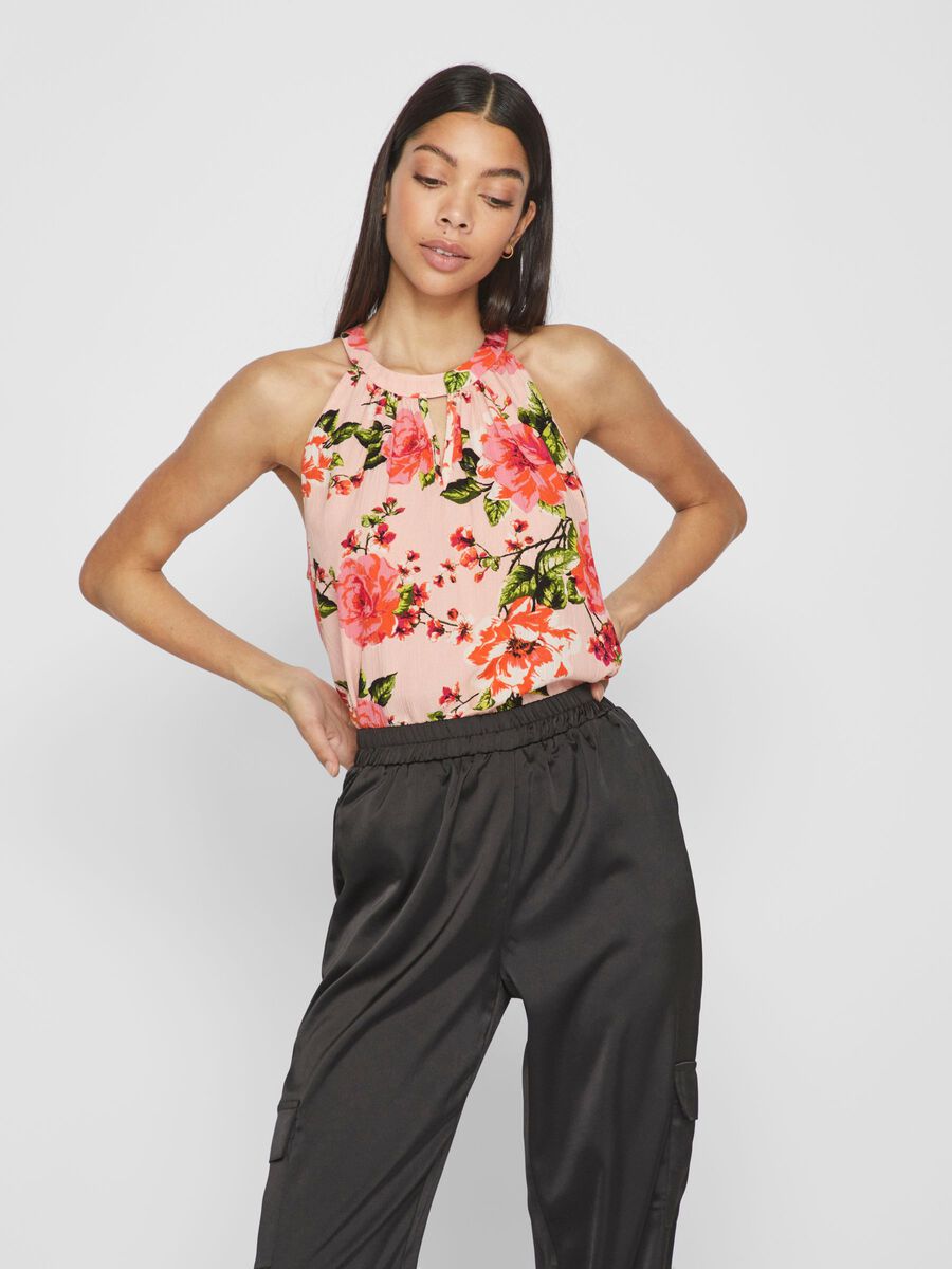 Vila HIGH NECK SLEEVELESS TOP, Misty Rose, highres - 14066954_MistyRose_1050768_003.jpg