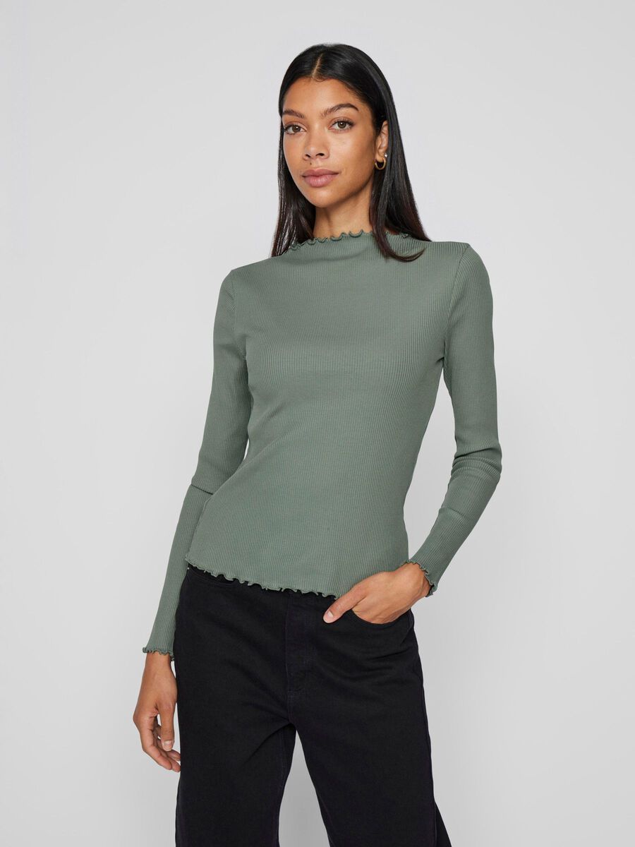 VILA HOGE KRAAG TOP MET LANGE MOUWEN, Laurel Wreath, highres - 14109875_LaurelWreath_003.jpg