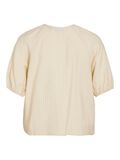 VILA TIE-NECK SHORT SLEEVED TOP, Birch, highres - 14102609_Birch_002.jpg