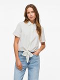VILA FRONT KNOT SHORT SLEEVED SHIRT, Snow White, highres - 14096244_SnowWhite_003.jpg
