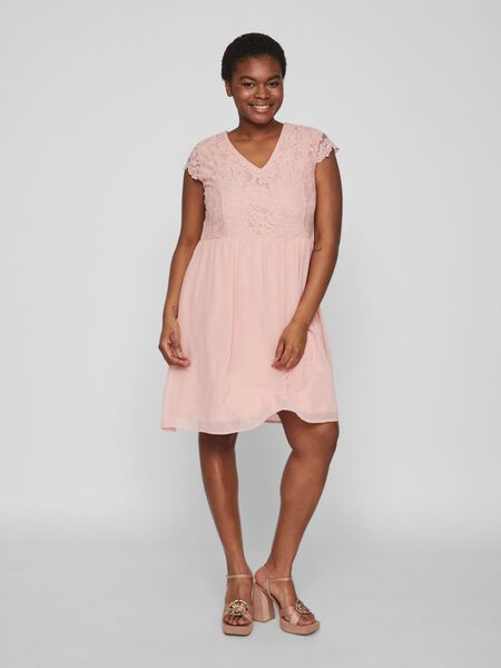 Vila CURVE - SHORT OCCASION DRESS, Silver Pink, highres - 14083427_SilverPink_003.jpg