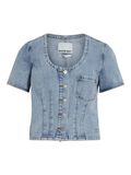 VILA DENIM TOP À MANCHES COURTES, Light Blue Denim, highres - 14105765_LightBlueDenim_001.jpg