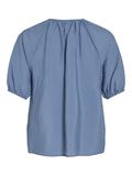 Vila TIE NECK SHORT SLEEVED TOP, Coronet Blue, highres - 14098907_CoronetBlue_002.jpg