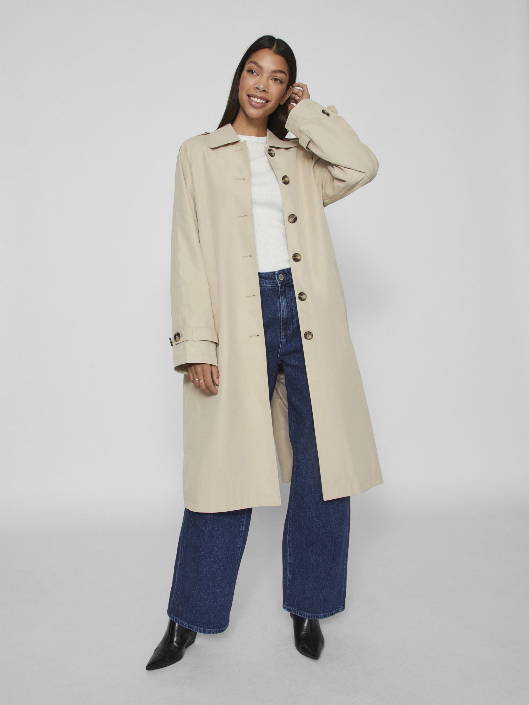 Vila discount trench coat