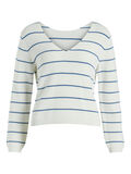 Vila STRIPED KNITTED PULLOVER, White Alyssum, highres - 14081497_WhiteAlyssum_989104_001.jpg
