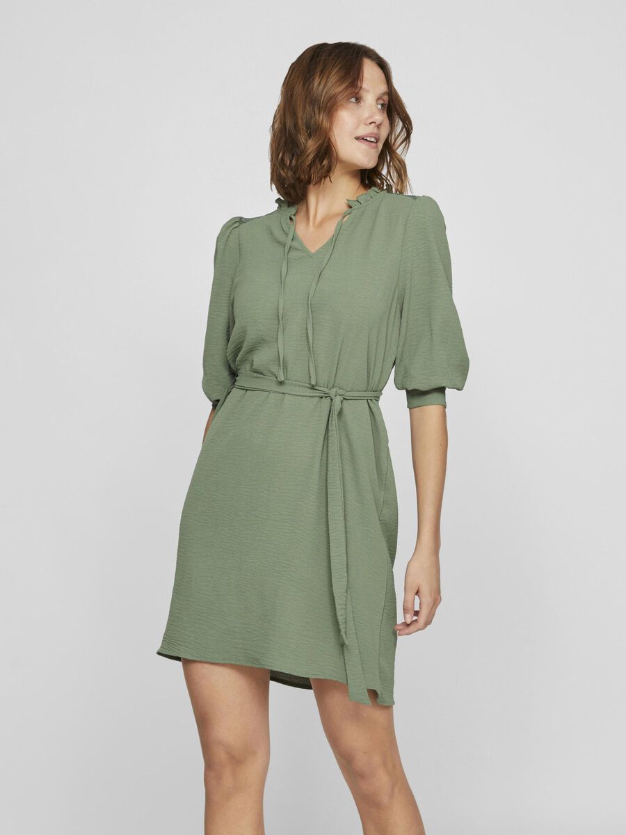 VILA 3/4-ARM KURZKLEID, Laurel Wreath, highres - 14103640_LaurelWreath_003.jpg