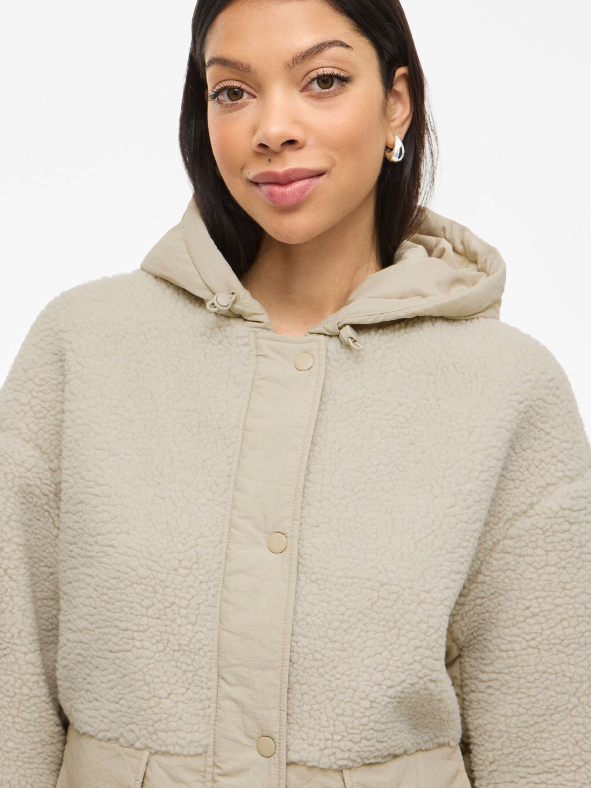 Carousel image - VITONE HOODED COAT, Feather Gray | 3