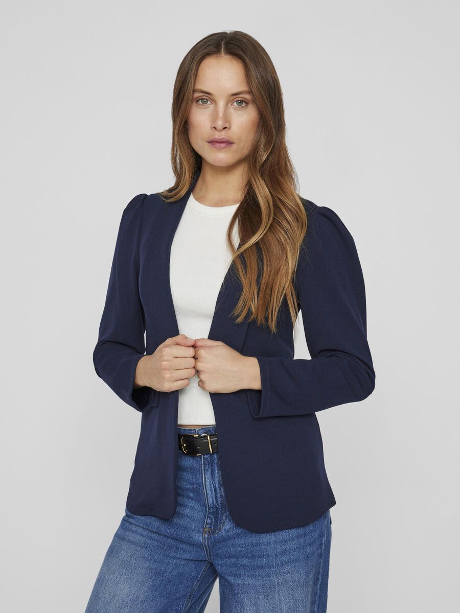 VILA PUFSKULDER BLAZER, Navy Blazer, highres - 14108294_NavyBlazer_003.jpg