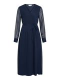 VILA VIFALIA LONG SLEEVED MIDI DRESS, Navy Blazer, highres - 14095704_NavyBlazer_001.jpg