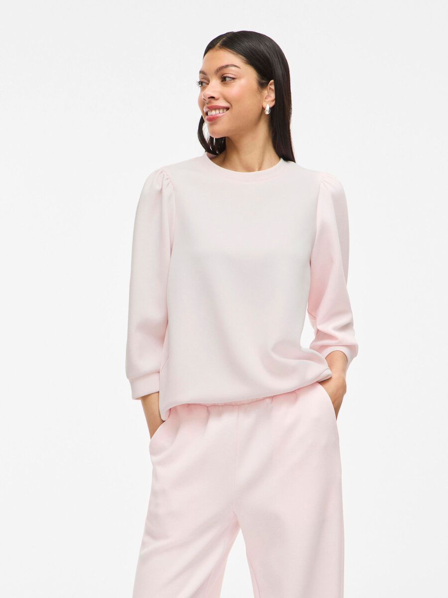 VILA VIREFLECT - MANCHES 3/4 SWEAT-SHIRT, Pink Marshmallow, highres - 14112387_PinkMarshmallow_003.jpg