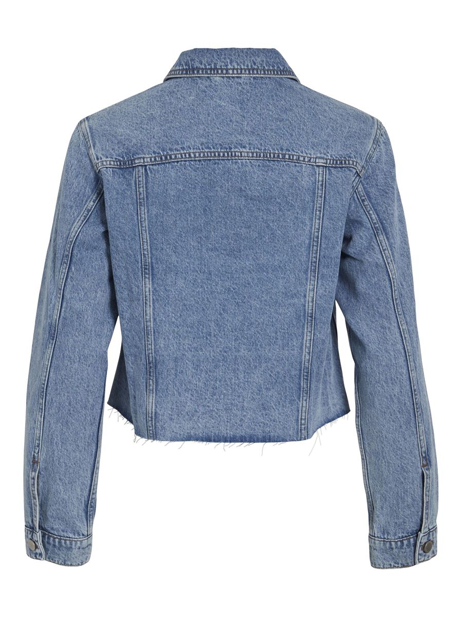 VILA CROPPED DENIM JACKET, Medium Blue Denim, highres - 14095175_MediumBlueDenim_002.jpg