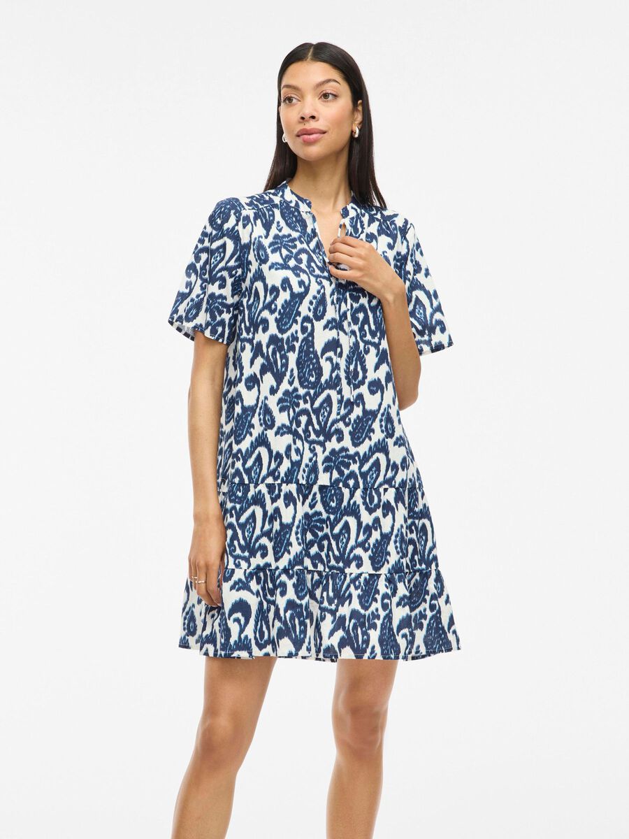 VILA VIMERLE V-NECK SHORT DRESS, Cloud Dancer, highres - 14111210_CloudDancer_1229641_003.jpg