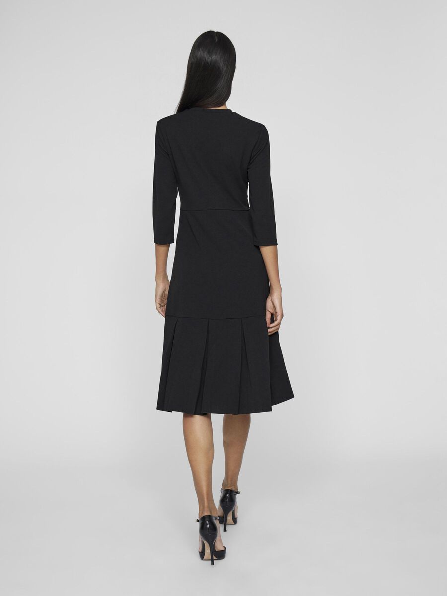 VILA 3/4-MOUWEN MIDI JURK, Black, highres - 14109872_Black_004.jpg