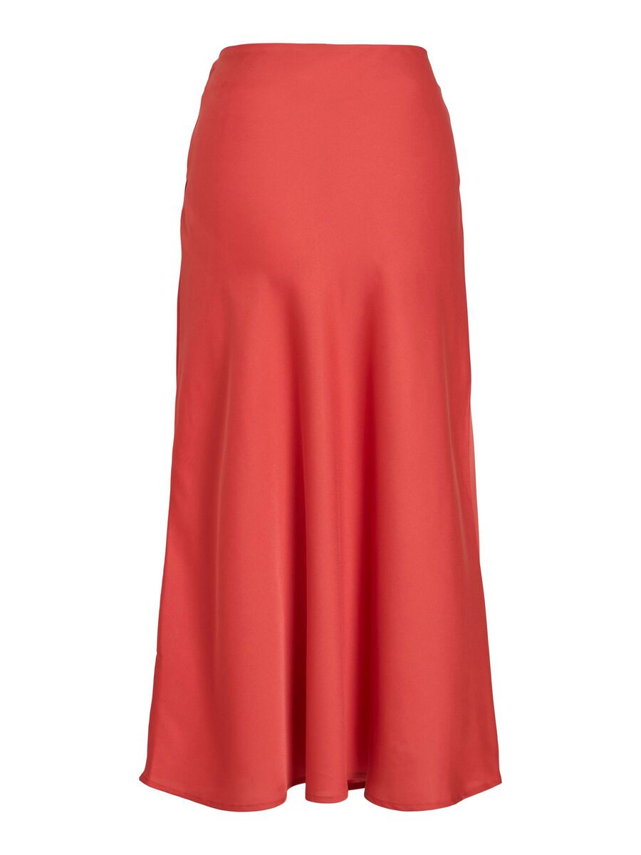VILA VIELLETTE HIGH WAIST MIDIROCK, Paprika, highres - 14084182_Paprika_002.jpg