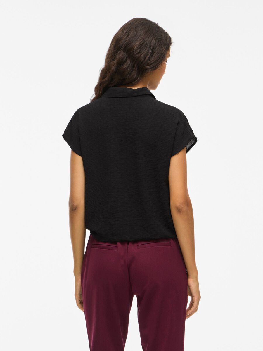 VILA VISURASHIL SHORT SLEEVED SHIRT, Black Beauty, highres - 14108930_BlackBeauty_004.jpg