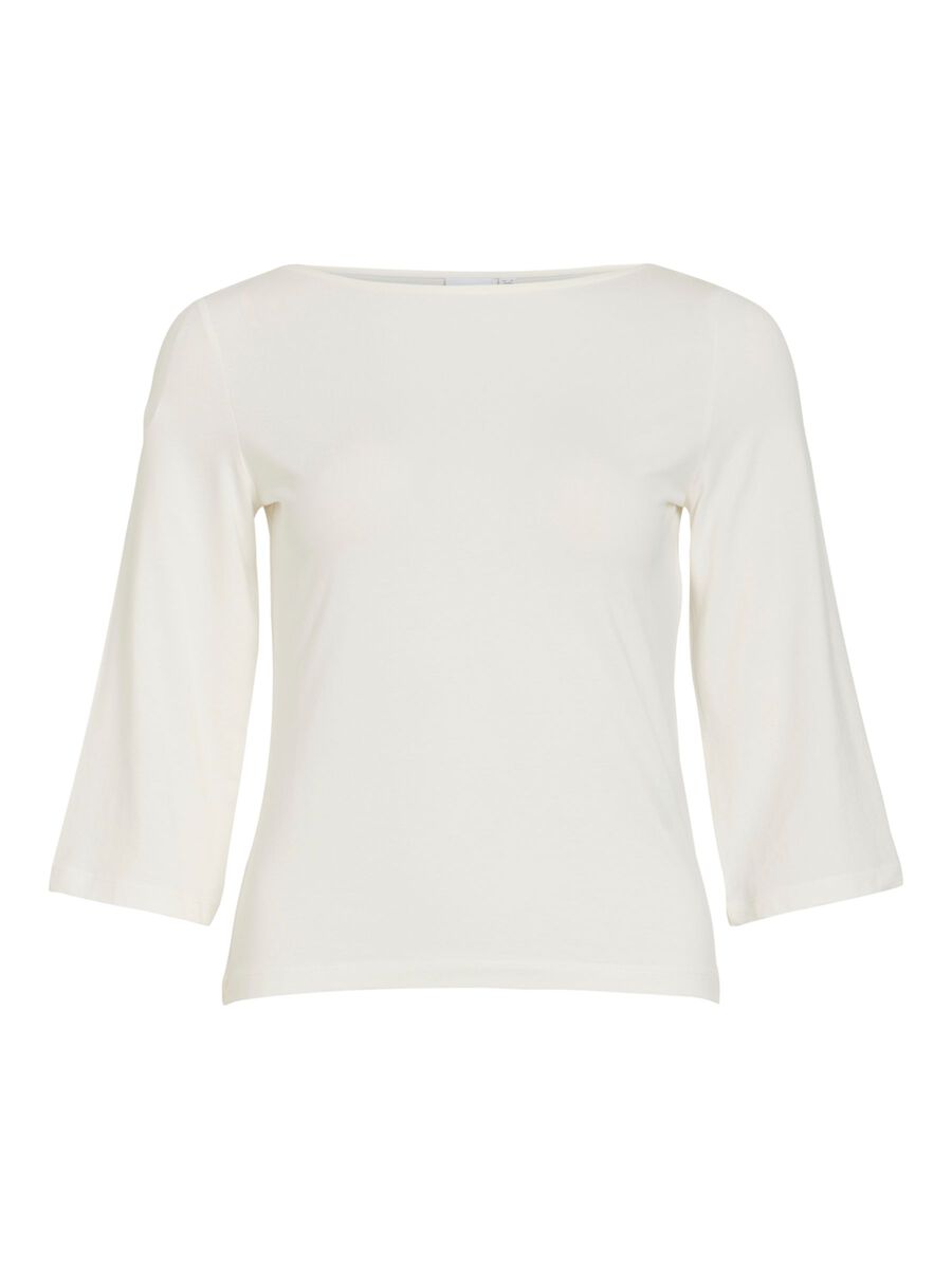 Product carousel image - VIEMILIE BOATNECK 3/4 SLEEVED TOP, Snow White | 1