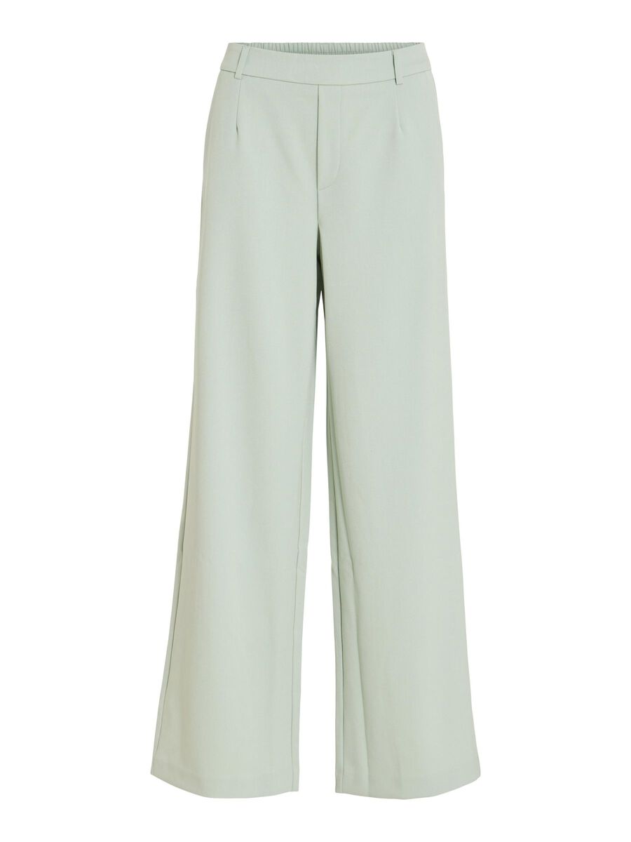 VILA VIVARONE HIGH WAIST WIDE-LEG TROUSERS, Silt Green, highres - 14087407_SiltGreen_001.jpg