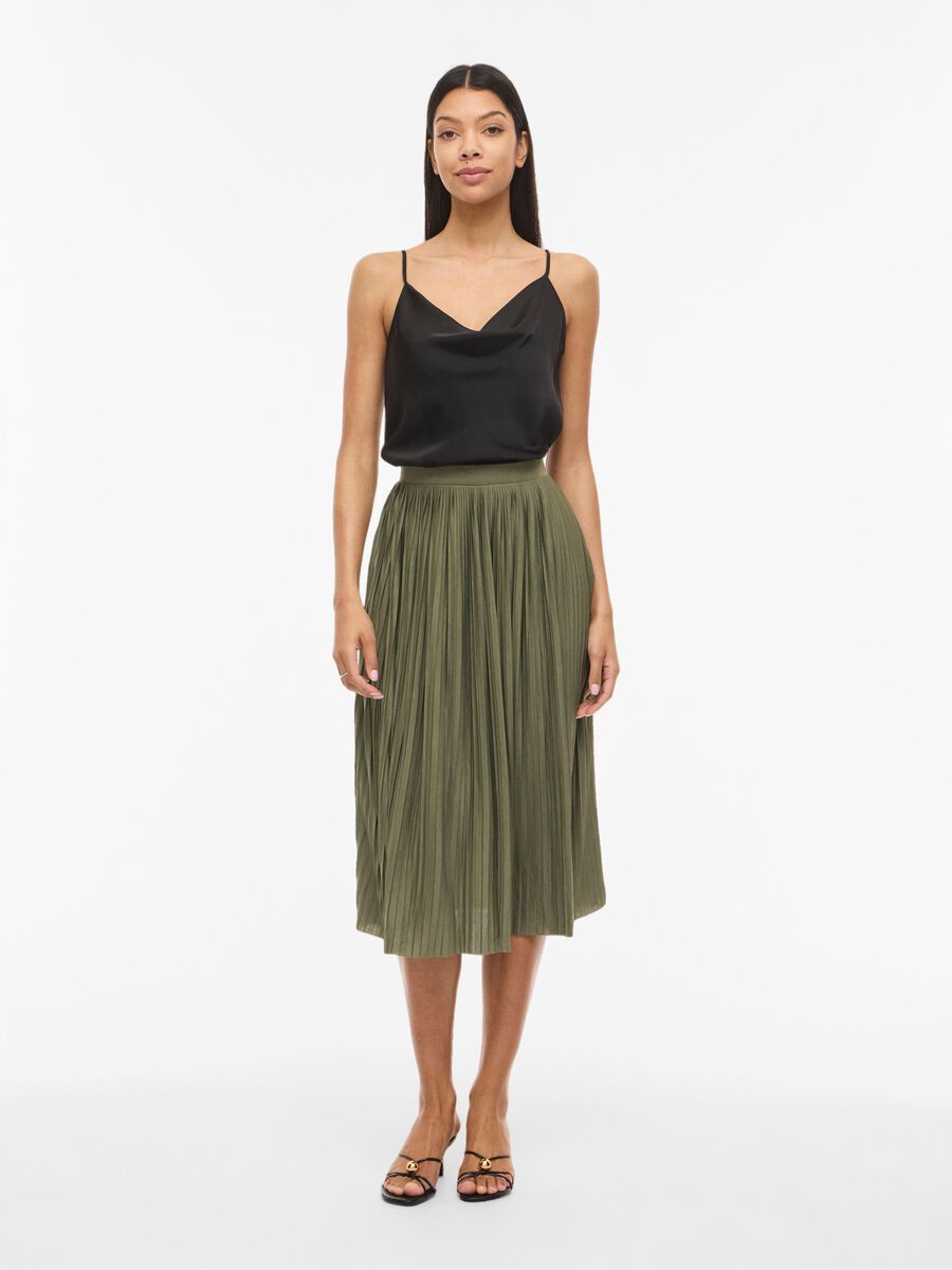 Carousel image - VIPLIS PLEATED MIDI SKIRT, Four Leaf Clover | 4