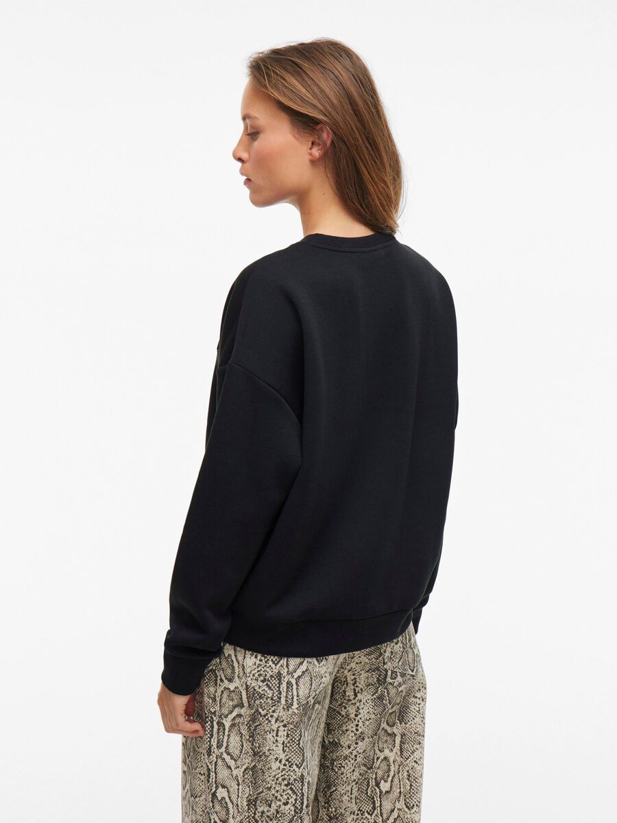 VILA RUND HALSUDSKÆRING SWEATSHIRT, Black Beauty, highres - 14105234_BlackBeauty_1182206_004.jpg