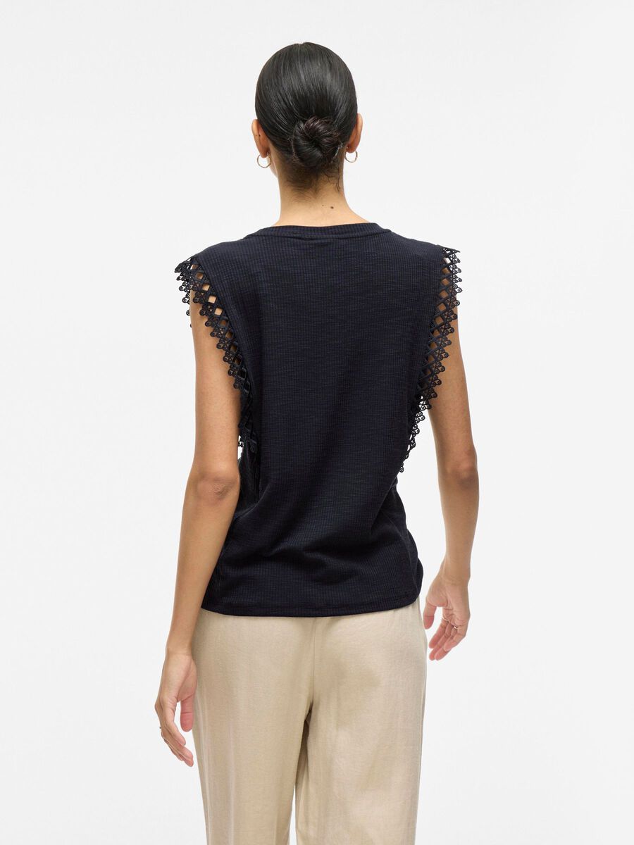 VILA RONDE HALS MOUWLOZE TOP, Navy Blazer, highres - 14105239_NavyBlazer_004.jpg