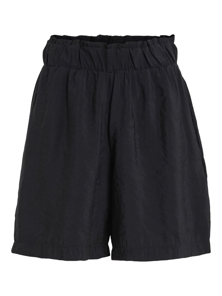 VILA HIGH WAISTED SHORTS, Black, highres - 14103304_Black_001.jpg