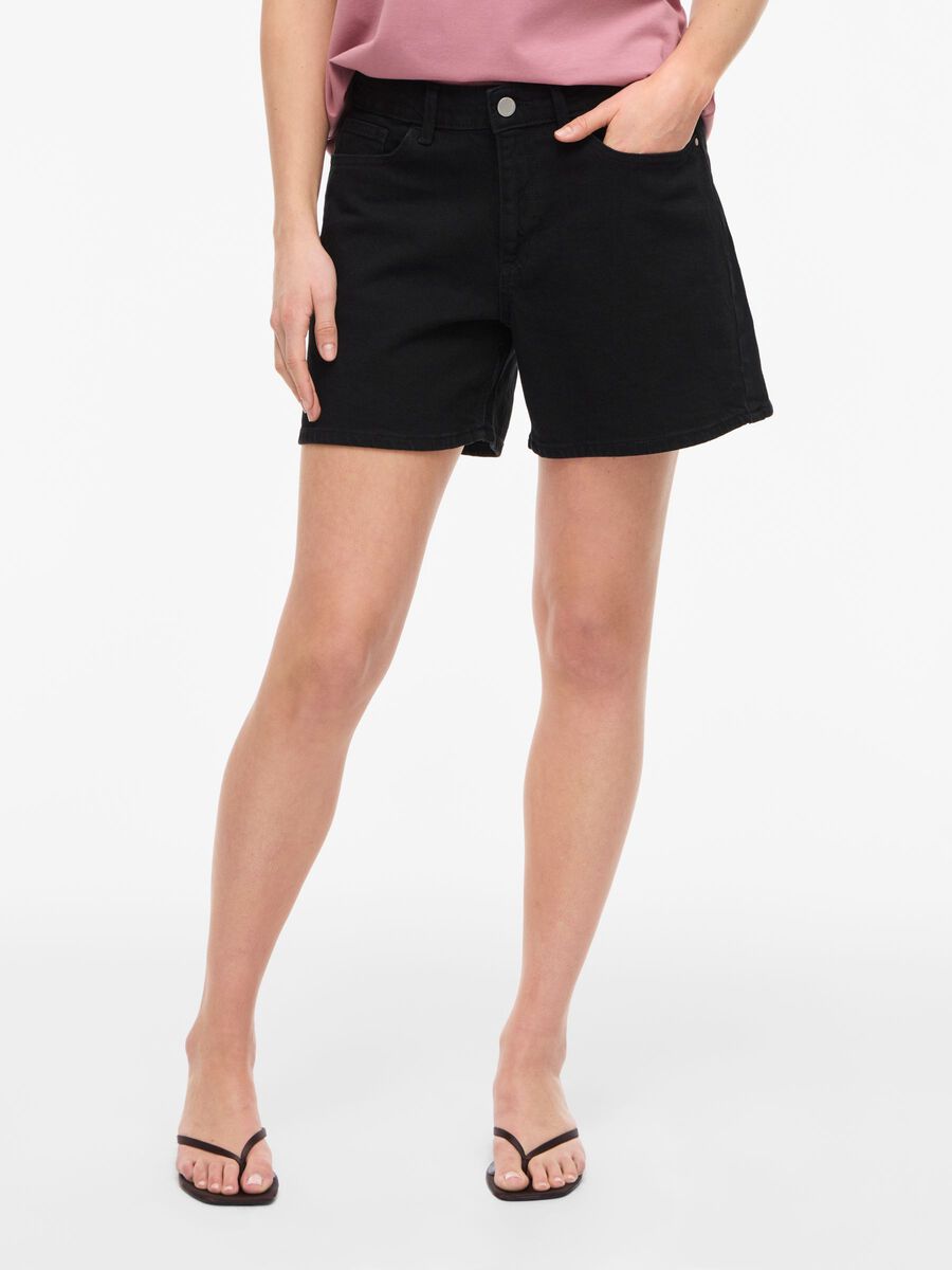 Product carousel image - VIJAF MID WAIST DENIM SHORTS, Black Denim | 1