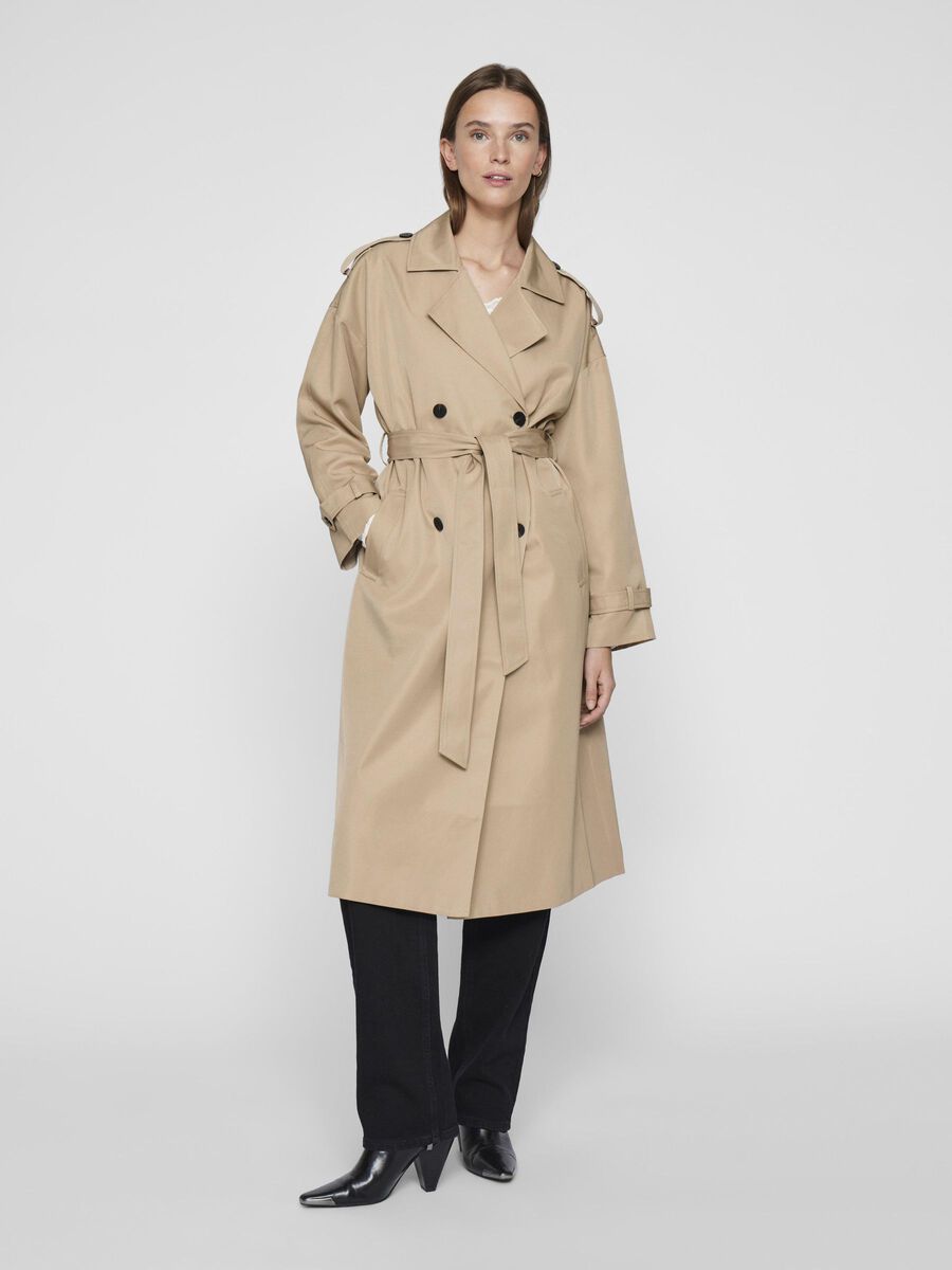 VILA VIADDISON MED BELTE TRENCHCOAT, Savannah Tan, highres - 14103460_SavannahTan_003.jpg