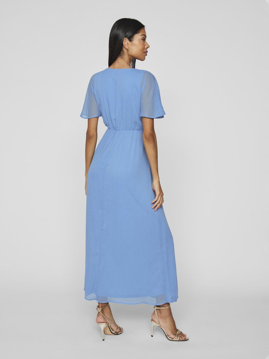 VILA KORTE MOUWEN MAXI JURK, Blissful Blue, highres - 14106383_BlissfulBlue_004.jpg