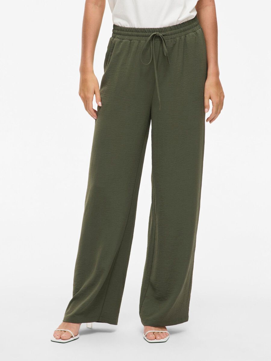 VILA HIGH WAIST WIDE-LEG TROUSERS, Deep Depths, highres - 14100308_DeepDepths_003.jpg