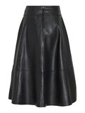 VILA HIGH WAIST LEATHER MIDI SKIRT, Black, highres - 14108109_Black_002.jpg