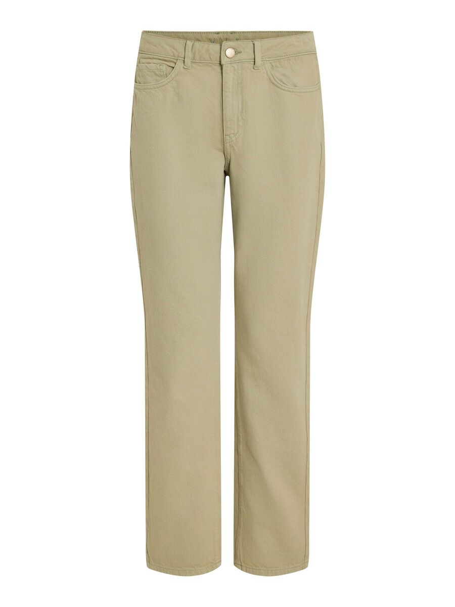 VILA VIALICE REGULAR WAIST STRAIGHT FIT JEANS, Sage, highres - 14104625_Sage_001.jpg