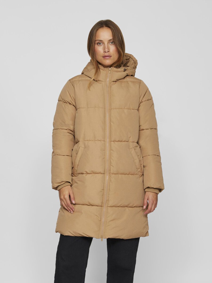 VILA HOODED COAT, Tigers Eye, highres - 14103254_TigersEye_003.jpg