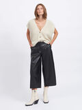 Vila CROPPED FAUX LEATHER TROUSERS, Black, highres - 14067623_Black_005.jpg