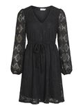 VILA TIE WAIST LONG SLEEVED DRESS, Black Beauty, highres - 14095039_BlackBeauty_001.jpg