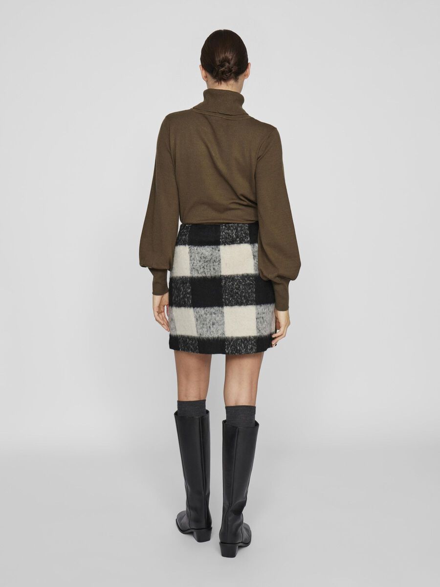 VILA CHECKED MINI SKIRT, Meteorite, highres - 14100105_Meteorite_1133031_004.jpg