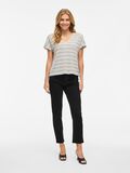 VILA VIHERMINA V-NECK SHORT SLEEVED TOP, Birch, highres - 14107634_Birch_1217984_005.jpg