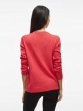 VILA VIRIL V-NECK KNITTED PULLOVER, Aurora Red, highres - 14042769_AuroraRed_958941_004.jpg