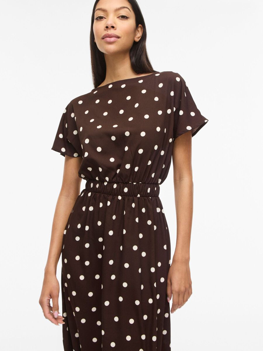Carousel image - VIMATHILDE SHORT SLEEVED MIDI DRESS, Coffee Bean | 3