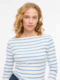 Product image thumbnail - VIALME -COL  BATEAU TOP MANCHES 3/4, Snow White | 3