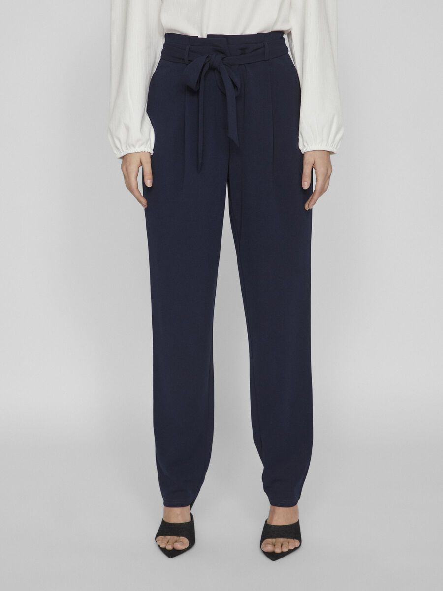 VILA VICLAVA HIGH-WAIST BROEK, Navy Blazer, highres - 14100197_NavyBlazer_003.jpg