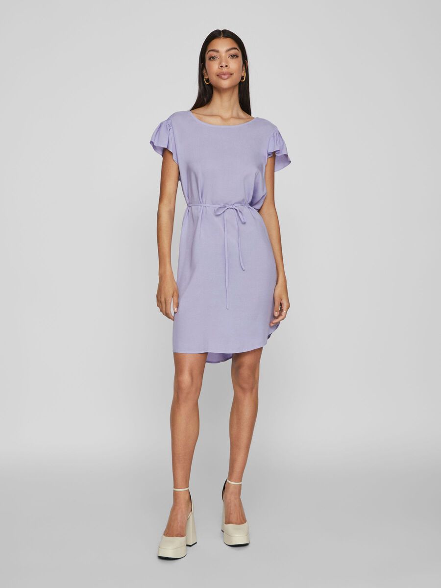 Vila TIE WAIST SHORT DRESS, Sweet Lavender, highres - 14087287_SweetLavender_003.jpg